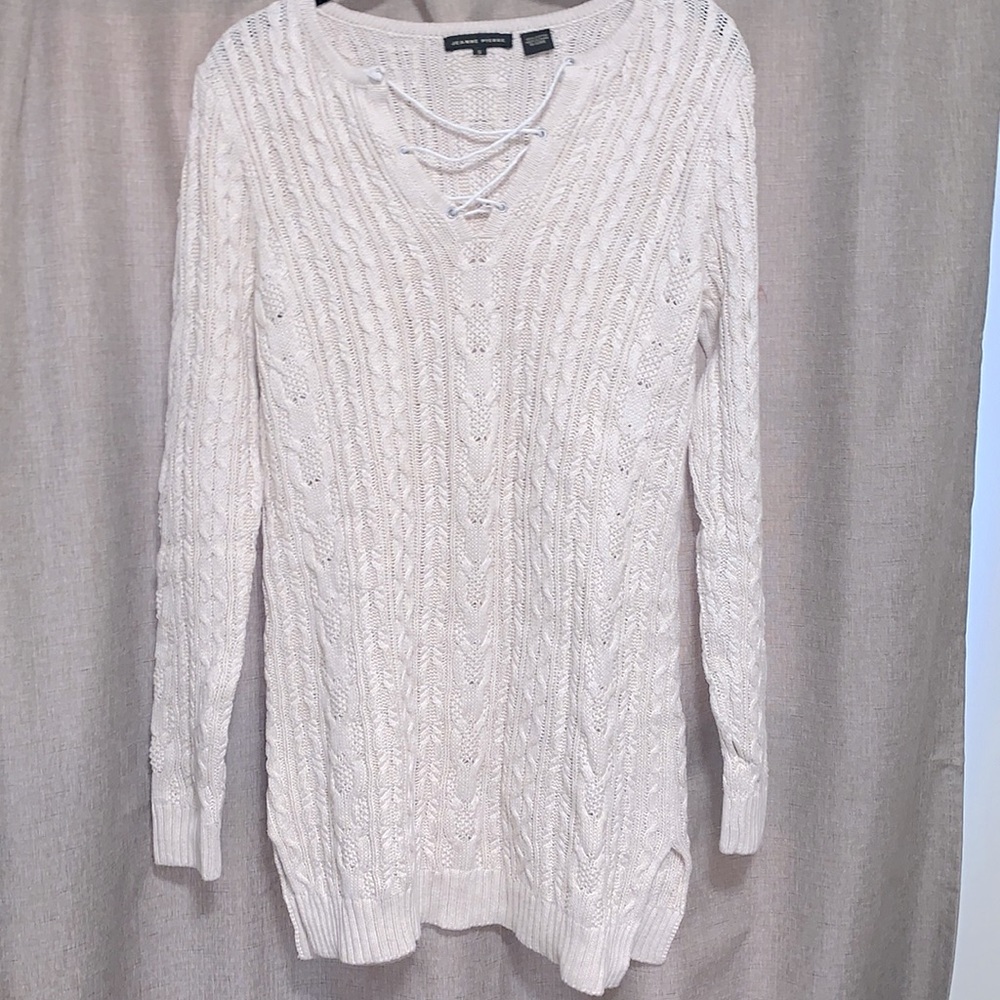 long cotton sweater